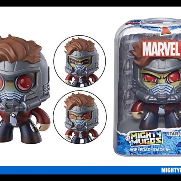 NWT MARVEL Mighty Muggs Star-Lord #14 Collectible Play Figure Grey One Size - Picture 1 of 7